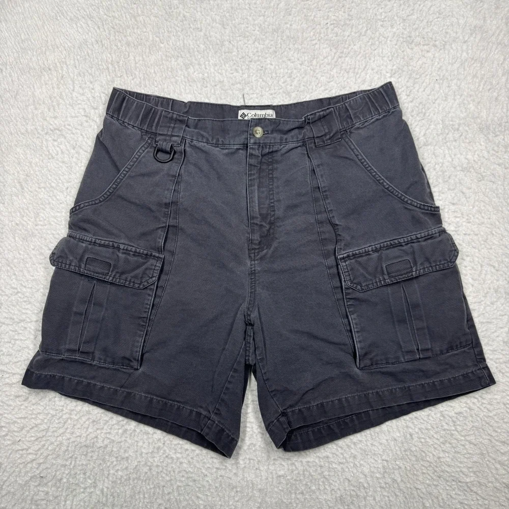 Columbia Cargo Safari Shorts Gray 100% Cotton Men's Size 32x6